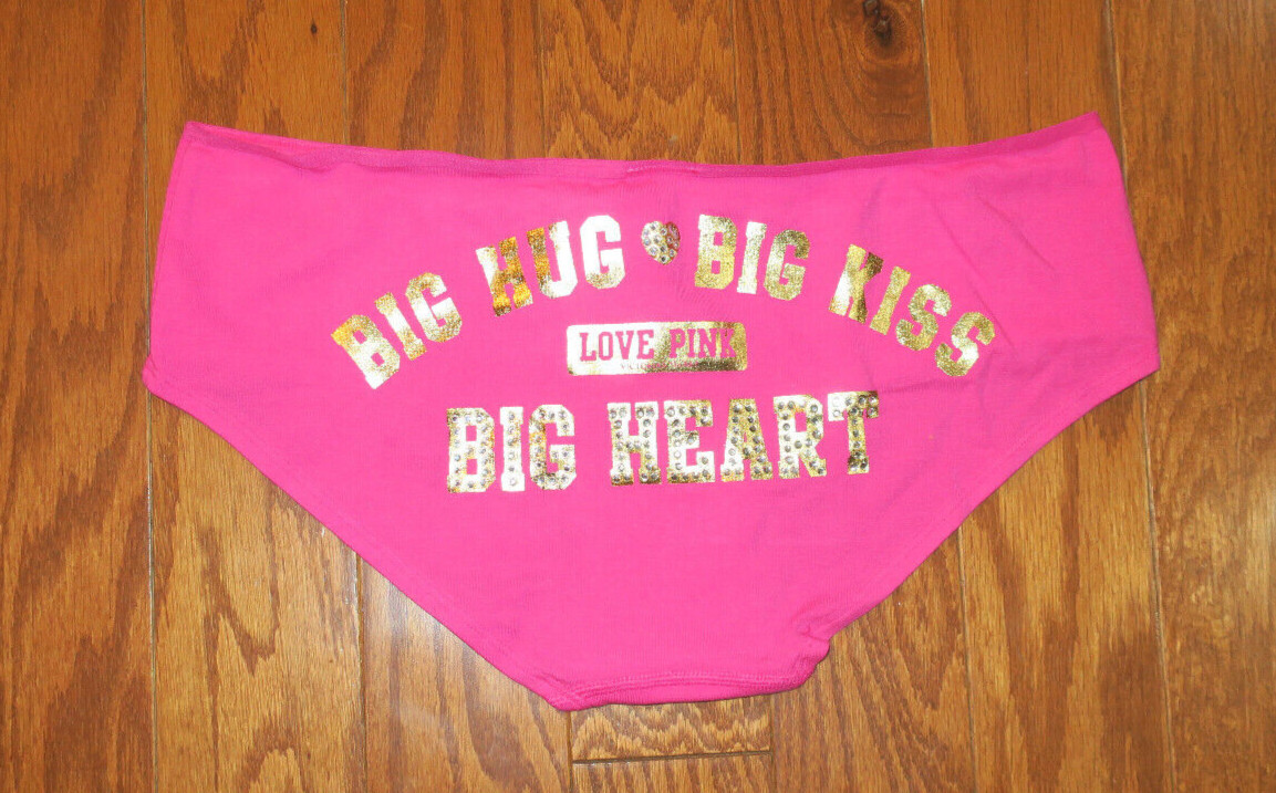 M VINTAGE PINK ❤️ VICTORIA’S SECRET ❤️ PANTIES COTTON 95% HIPHUGGER RHINESTONES