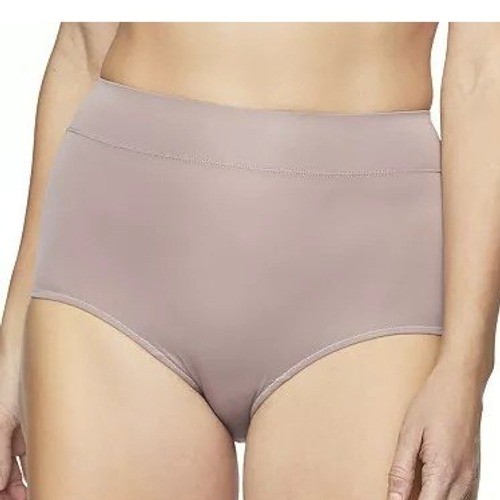 Warners Women Brief Panties Mink XL/8 High Waist Dig-Free Comfort Underwear NWT