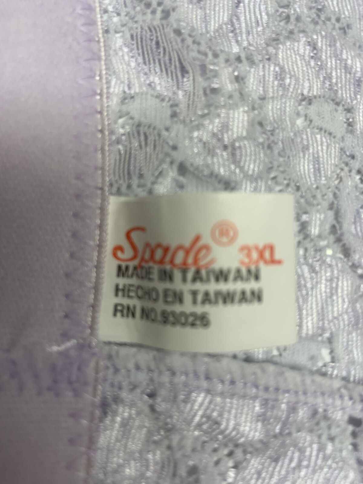 Spade ,plus Size 3XL, womens Lace Panties, Lt. Blue, Wide Waistband