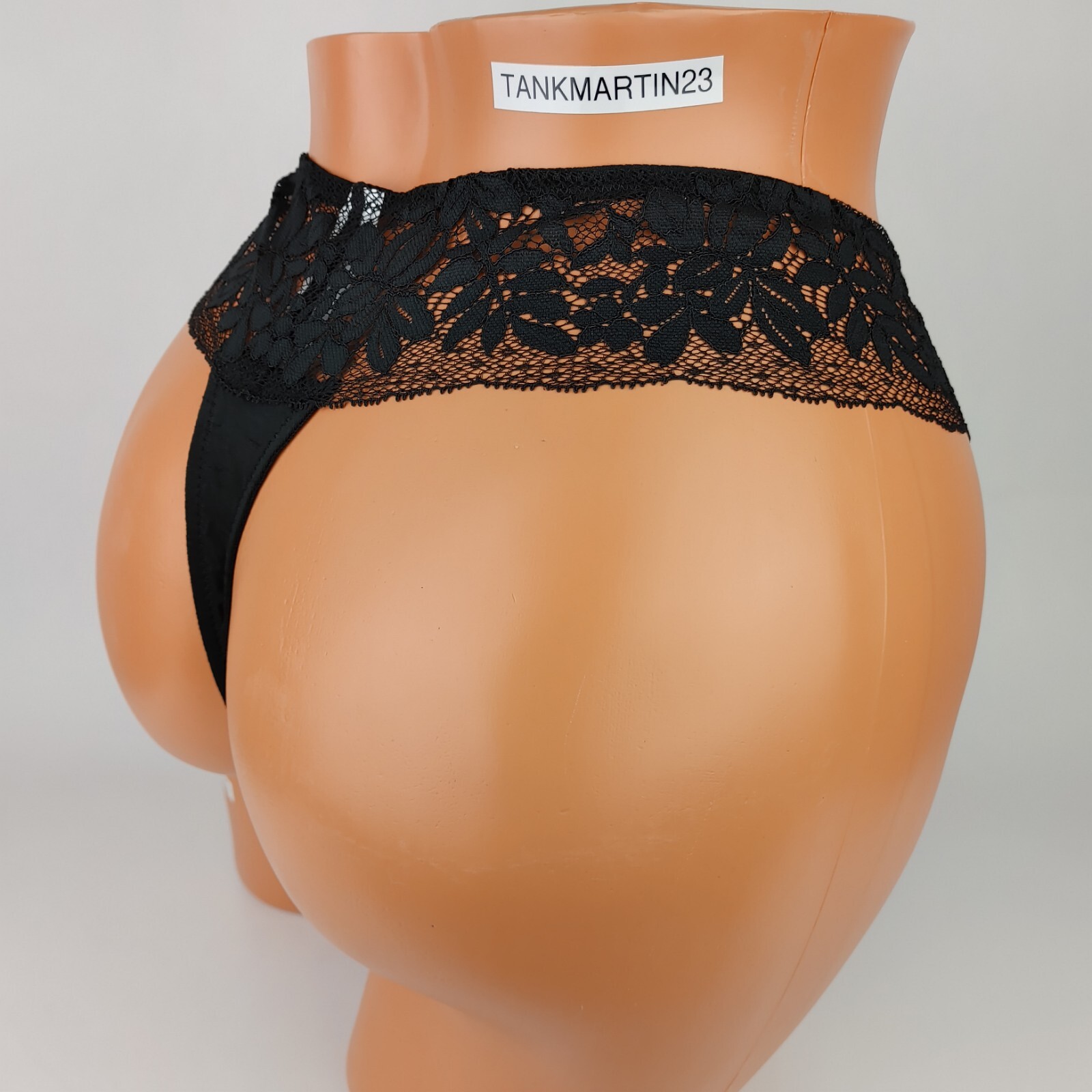 Lane Bryant Cacique 22/24 Sexy Split Gusset Thong Black With Lace Plus Panties
