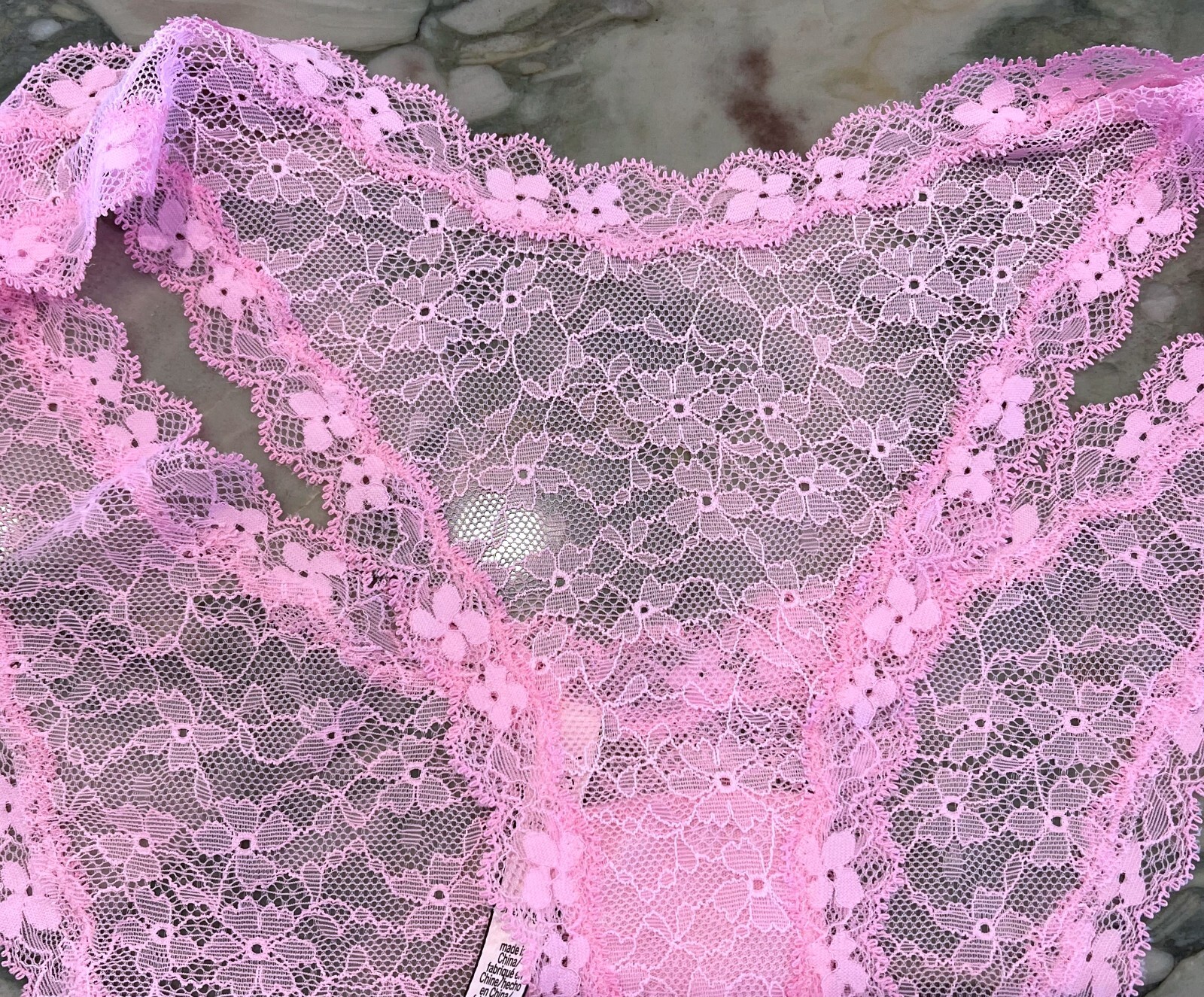 NEW Victoria Secret Dream Angels Lace High Leg Brazilian – Sweet Rosette Pink XL