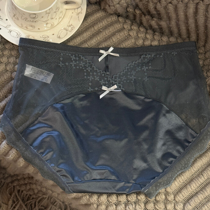 6 Pack Lot Sexy Womens Satin Panties Briefs Sheer Lace Ladies Underwear Intimate