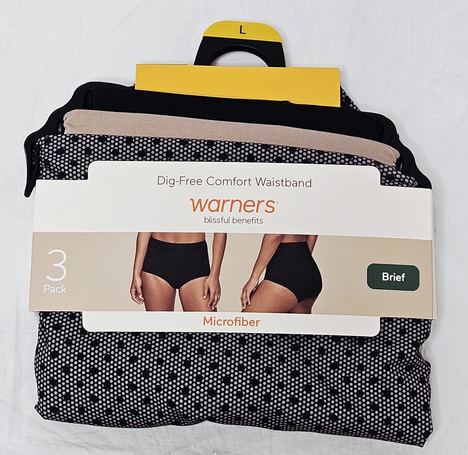 Warners Blissful Benefits Microfiber Brief 3 Pack Choose Large XL or 2XL