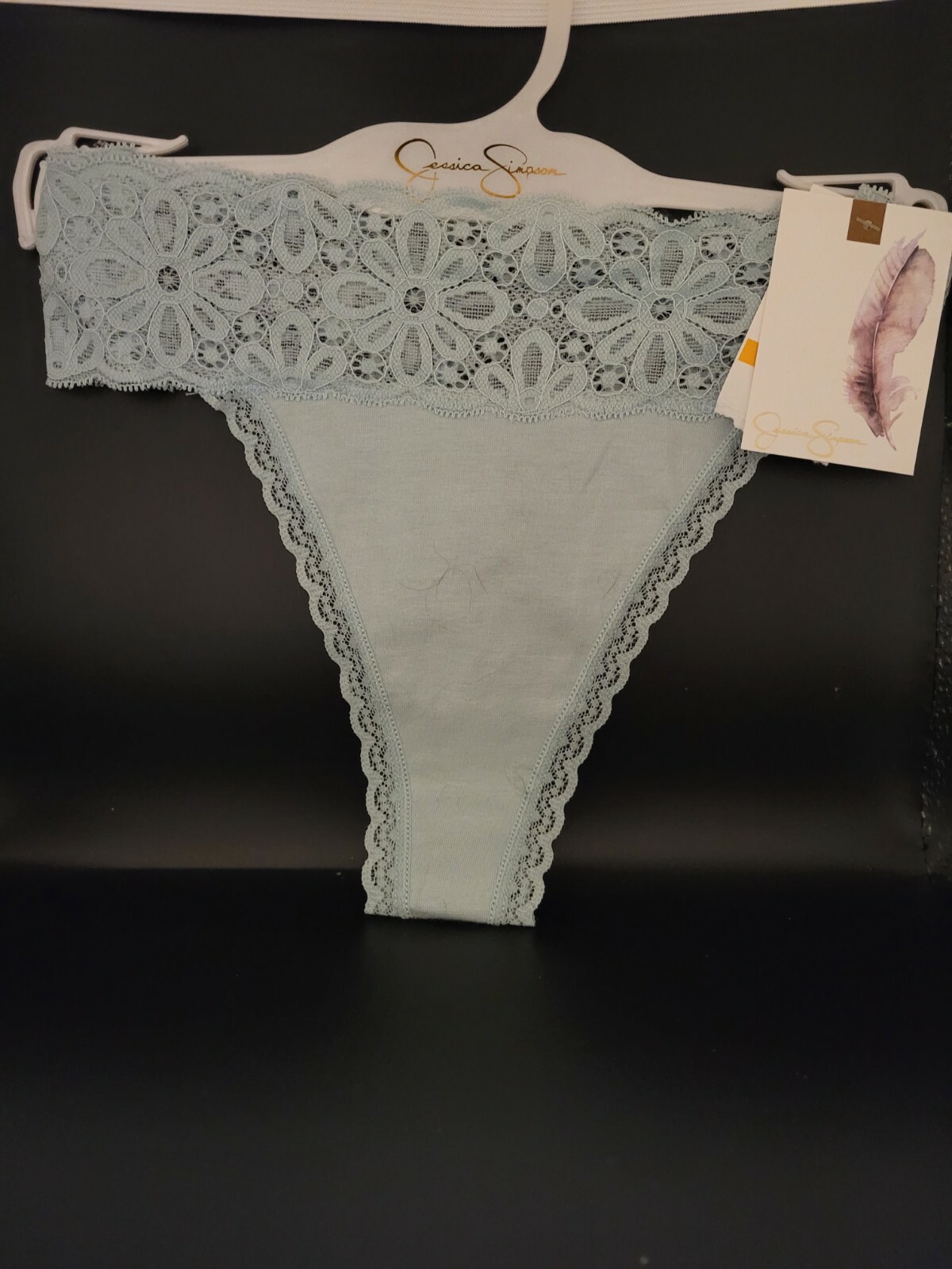 Women’s Thong Panties Cloud Blue Solid Panty Size Small