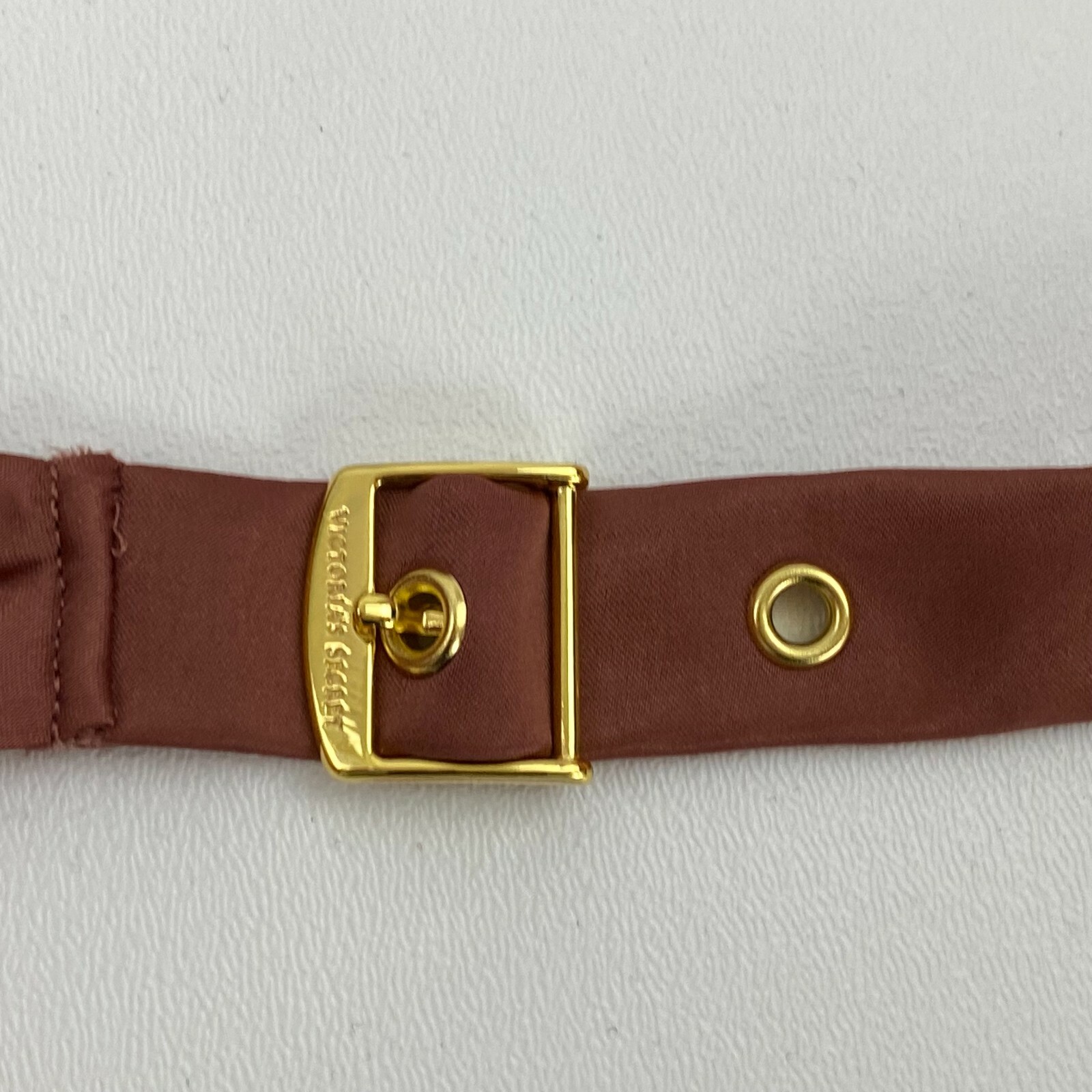 Victoria’s Secret Very Sexy Strappy Gold Ring Side Buckle Brazilian Slip S NWT