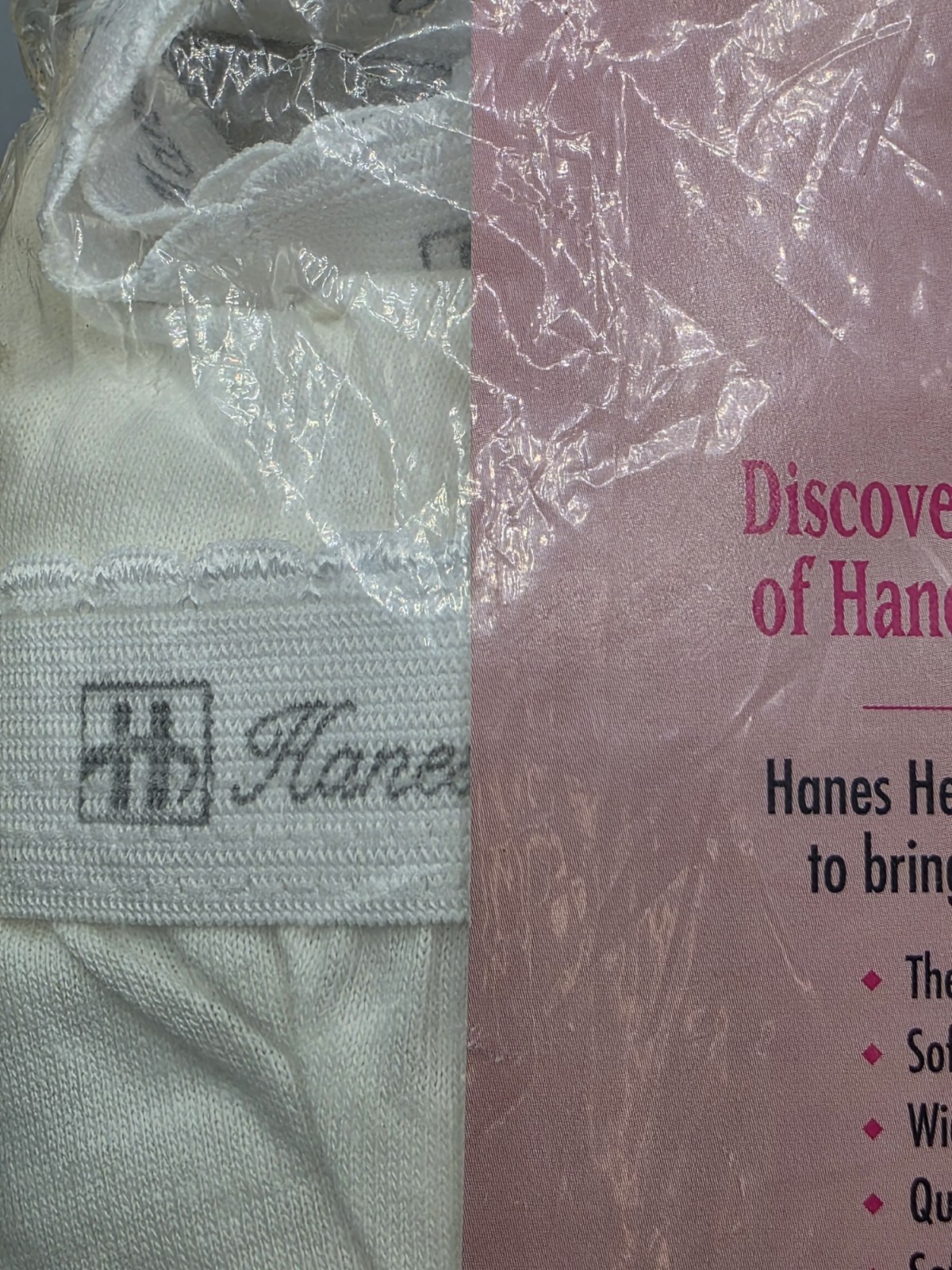 VINTAGE 1997 Hanes Her Way Cotton Brief (3) Pair Size 9 White – NEW