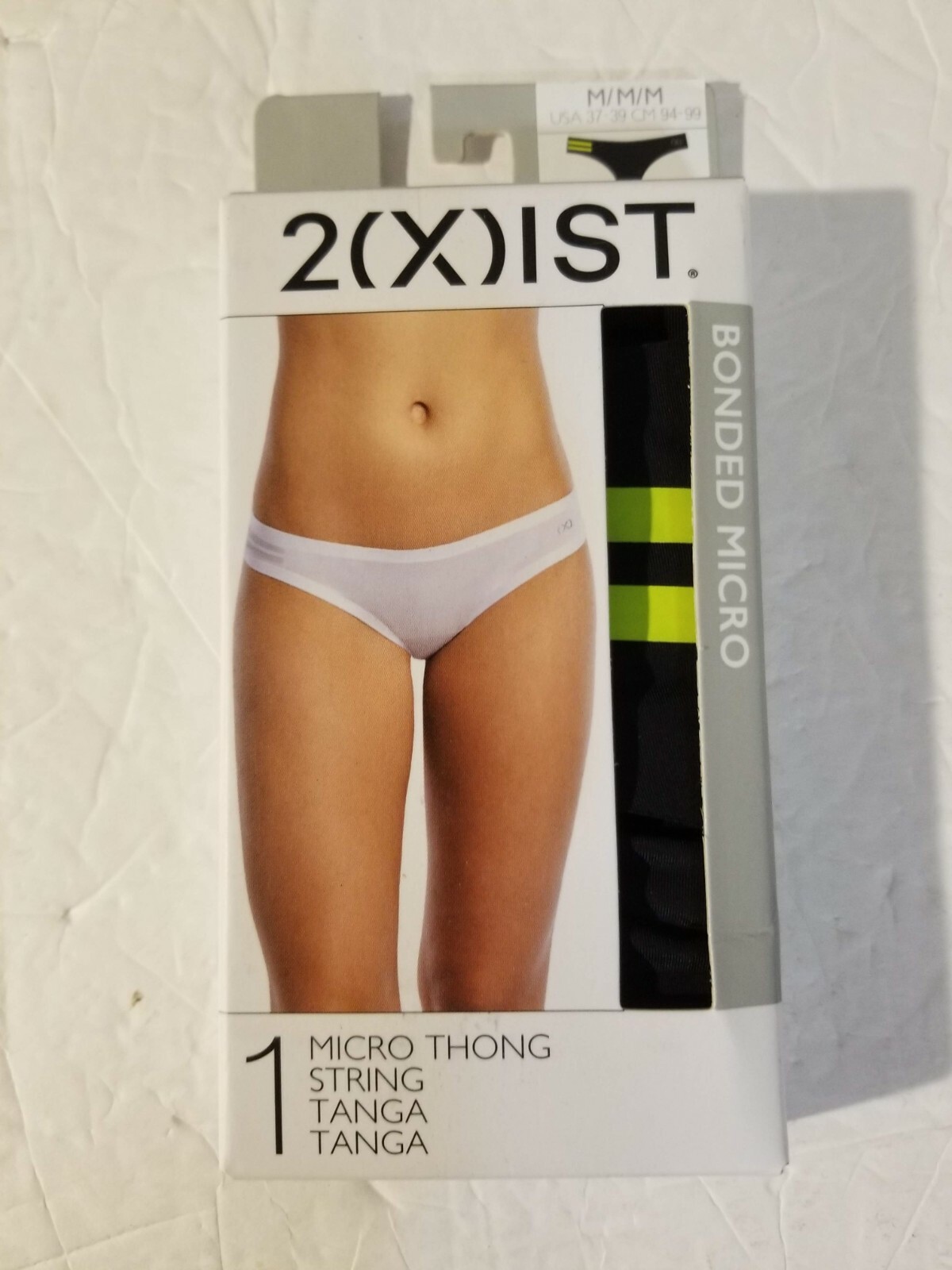 NWT 2(X)IST bonded micro thong panty Black Small $16 WU0802