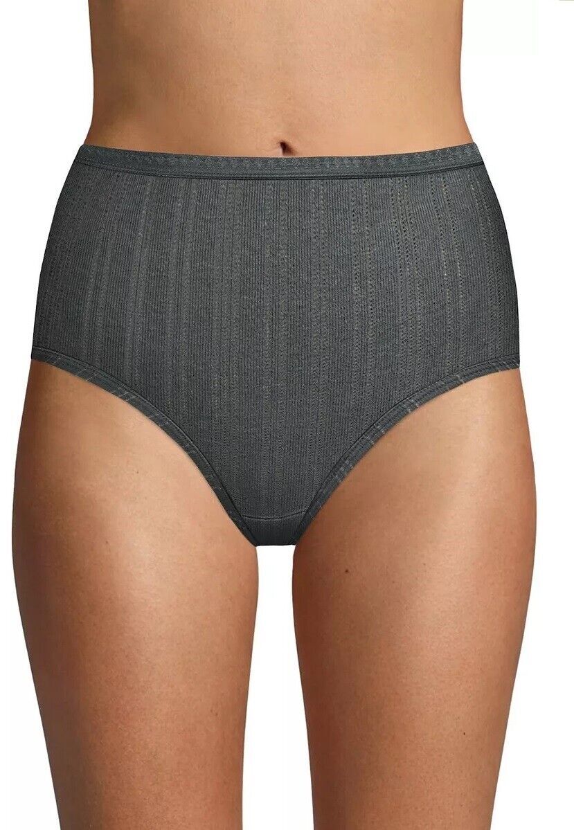 Hanes Ultimate Breathable Cotton Comfort Briefs Panty 40HUC6 6 Pack Size 5 Small