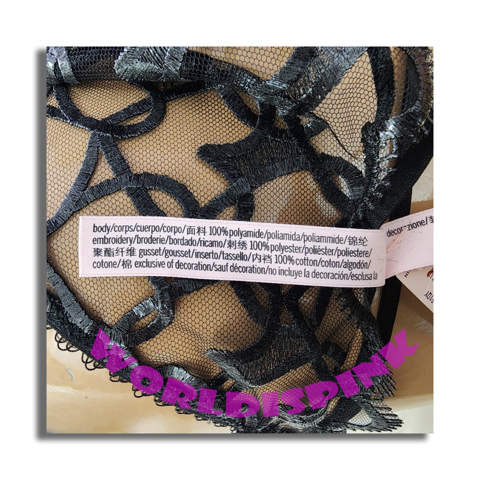 👙 VS Black Lace Mesh Bikini Medium z6#272 👙
