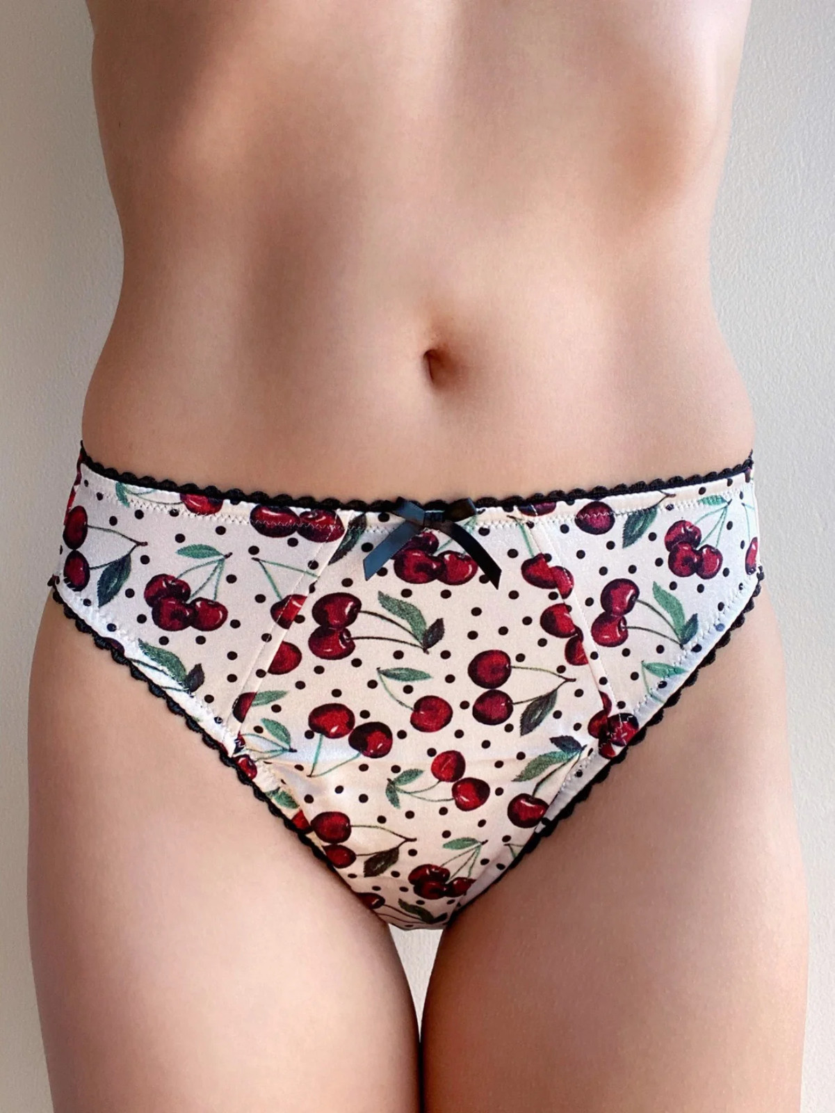 K&L Princess Katie Fancy Satin Classic Full Panty Cherries S-2X