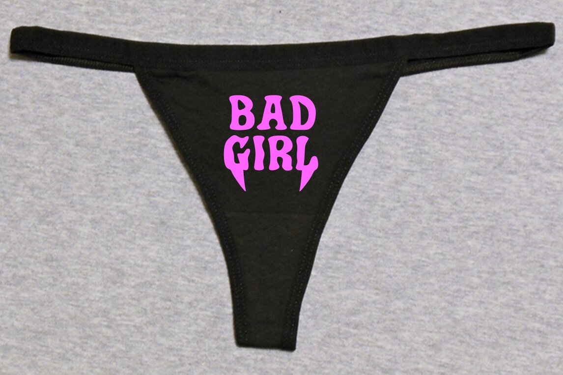 Bad Girl Gothic Halloween Cosplay Funny Sexy Glow In Dark G-String Slut Thong