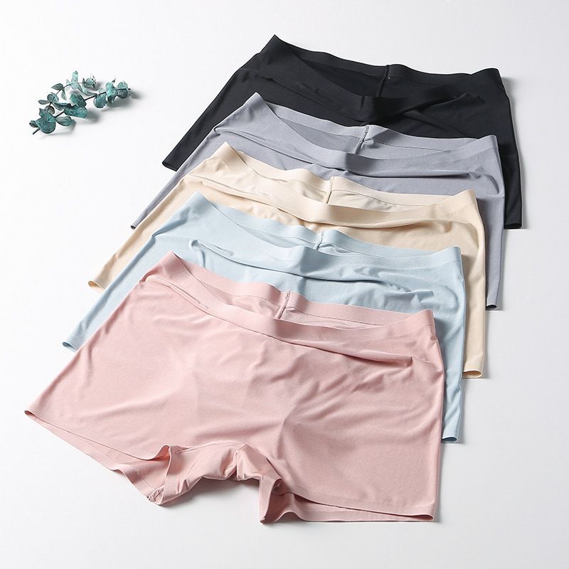 Safety Short Panties – Ice Silk Underpant Seamless Anti-glare Ladies Boxer Pants