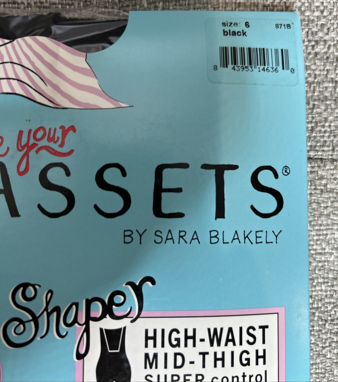 Assets by Spanx Shapewear Short High Waist Mid Thigh Size 6 Black Color NEW