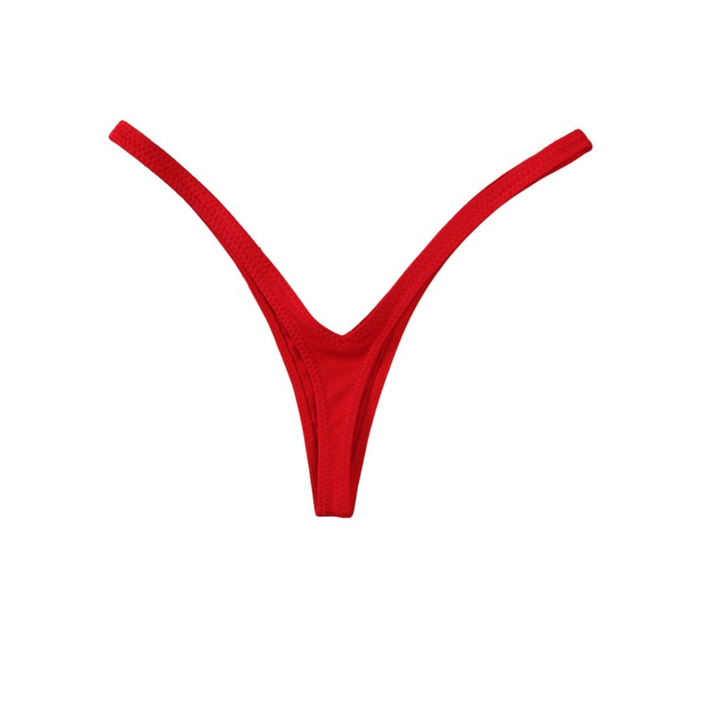 Deep V Cotton Thong Panties for Women with Thin Straps and Medium Elasticity