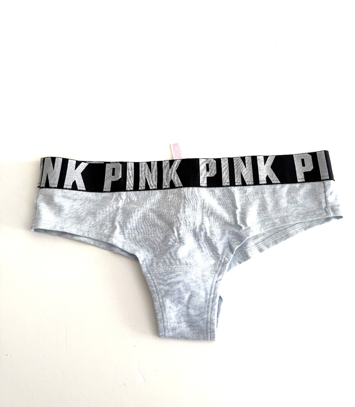 Victoria’s Secret PINK Logo Cheekster Panty Light Blue Wide Band