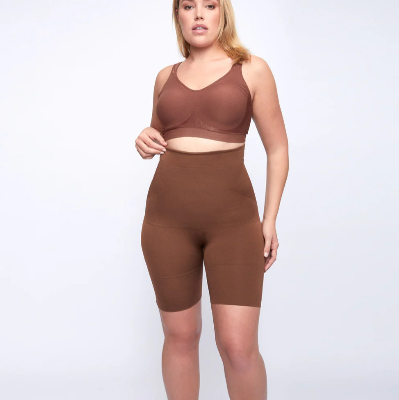 UNDEROUTFIT High Waist Shaping Lightweight Breathable Shorts Cocoa Medium #861