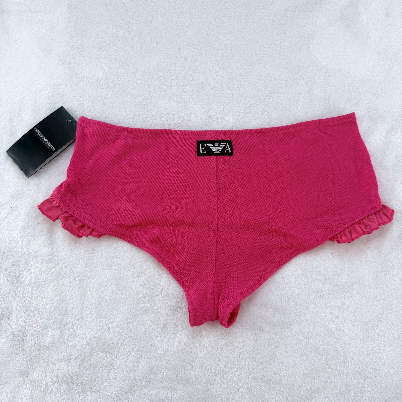 Vintage Emporio Armani Pink Ruffle Undies NWT Deadstock Sexy Lingerie Y2K