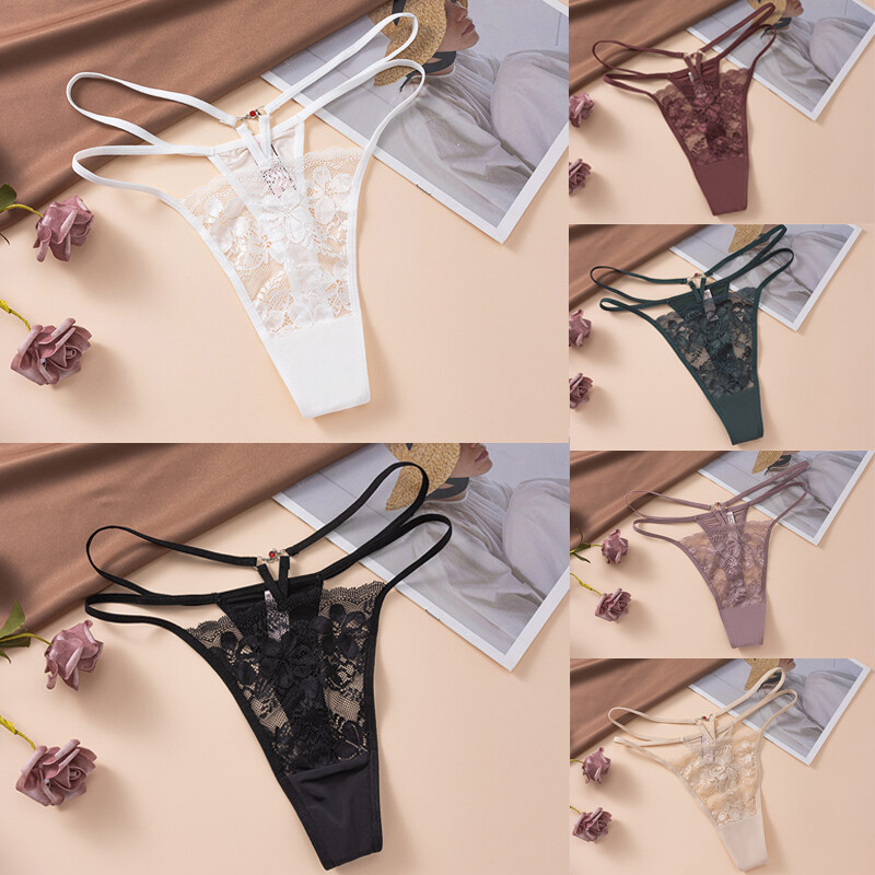 6pack Lot Sexy Womens See Through Lace Panties G string Thong Underwear Lingerie