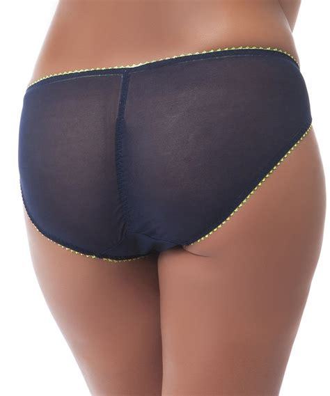 New Claudette Brassiere Dessous Bikini Panty Brief Lingerie Panties Navy Limeade