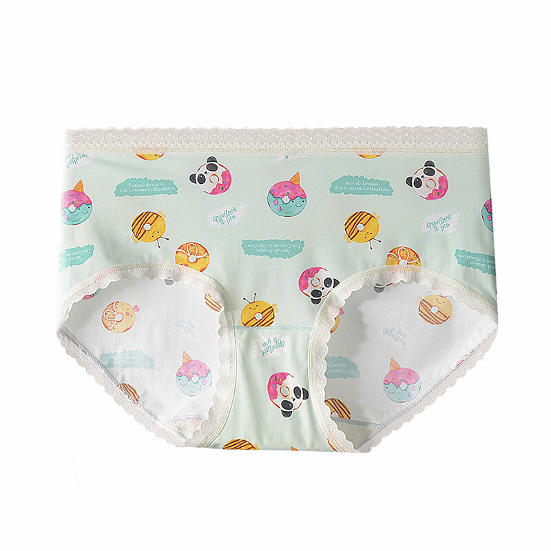 Couples Underwear Ice Silk Cartoon Cute Summer Cool Antibacterial Breathable