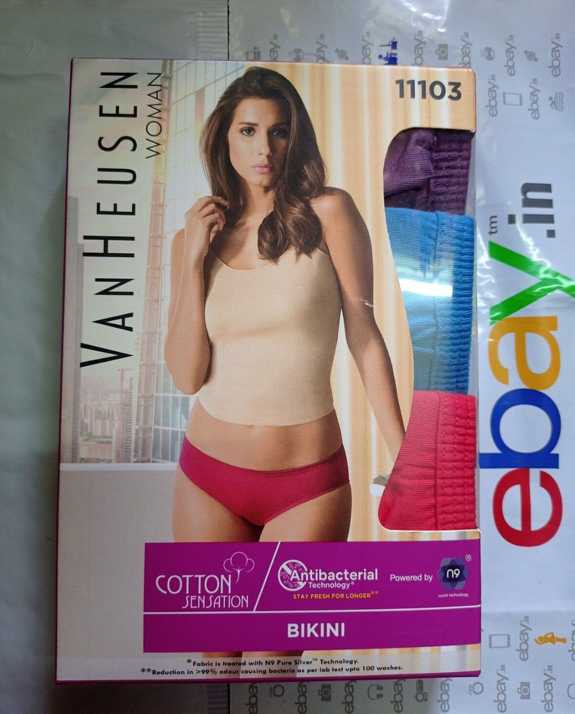 3X Van Heusen Women’s Plain Underwear Anti-Bacterial Bikini Type Panty -S to 2XL