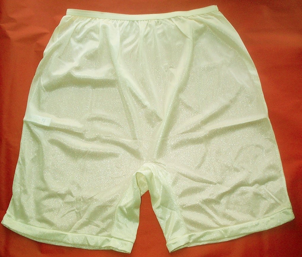 3 Pair IVORY Size 7 Long Leg Nylon Tricot No Cotton Crotch Panty USA CLOSE OUT