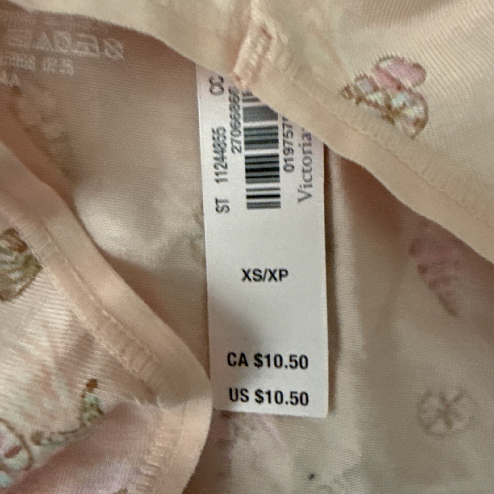 Victoria’s Secret Xs Peach, Seashells, Cotton Bikini Panties