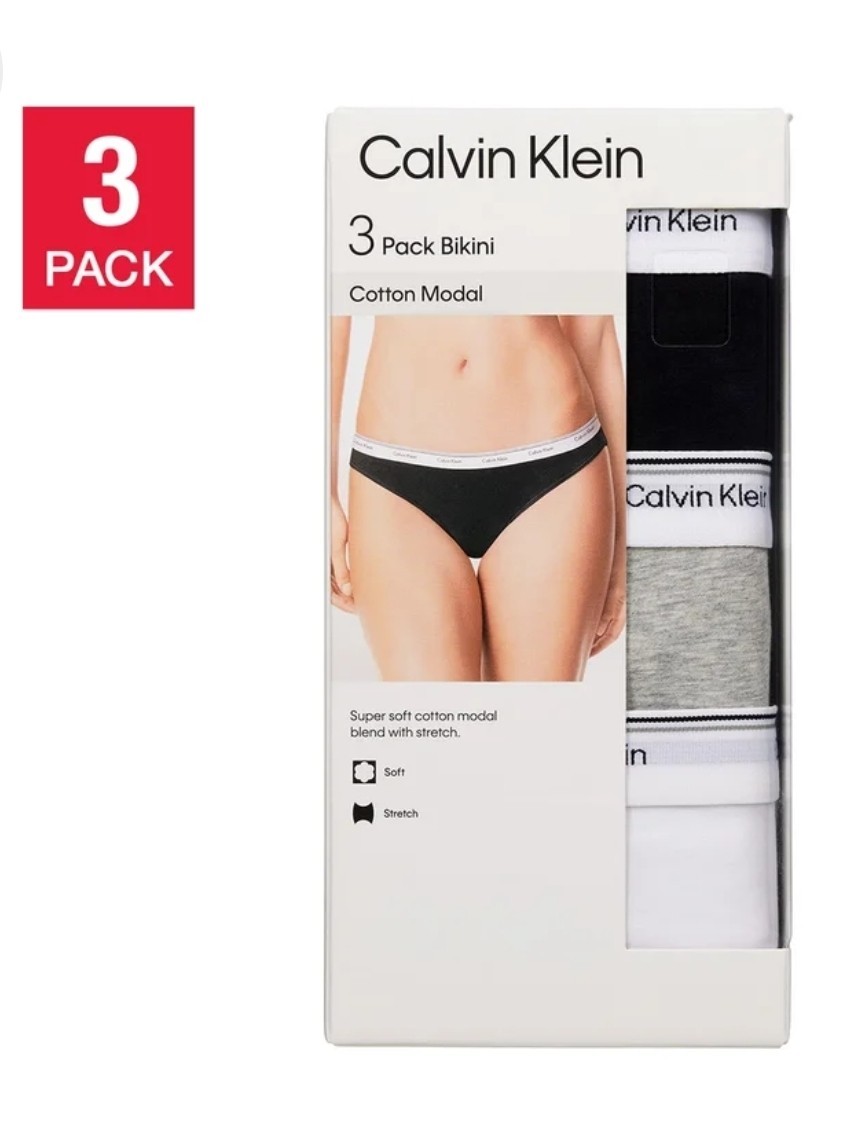 Calvin Klein 3-pack Women’s Bikini M Bk/White/Gray