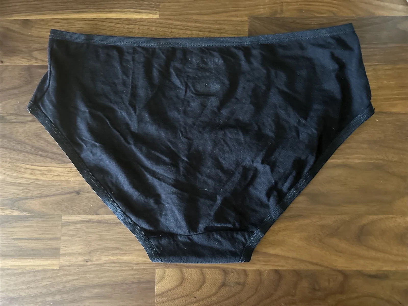 Arizona Jeans Co Panties Vintage 100% Cotton Black Rainbow Size Large