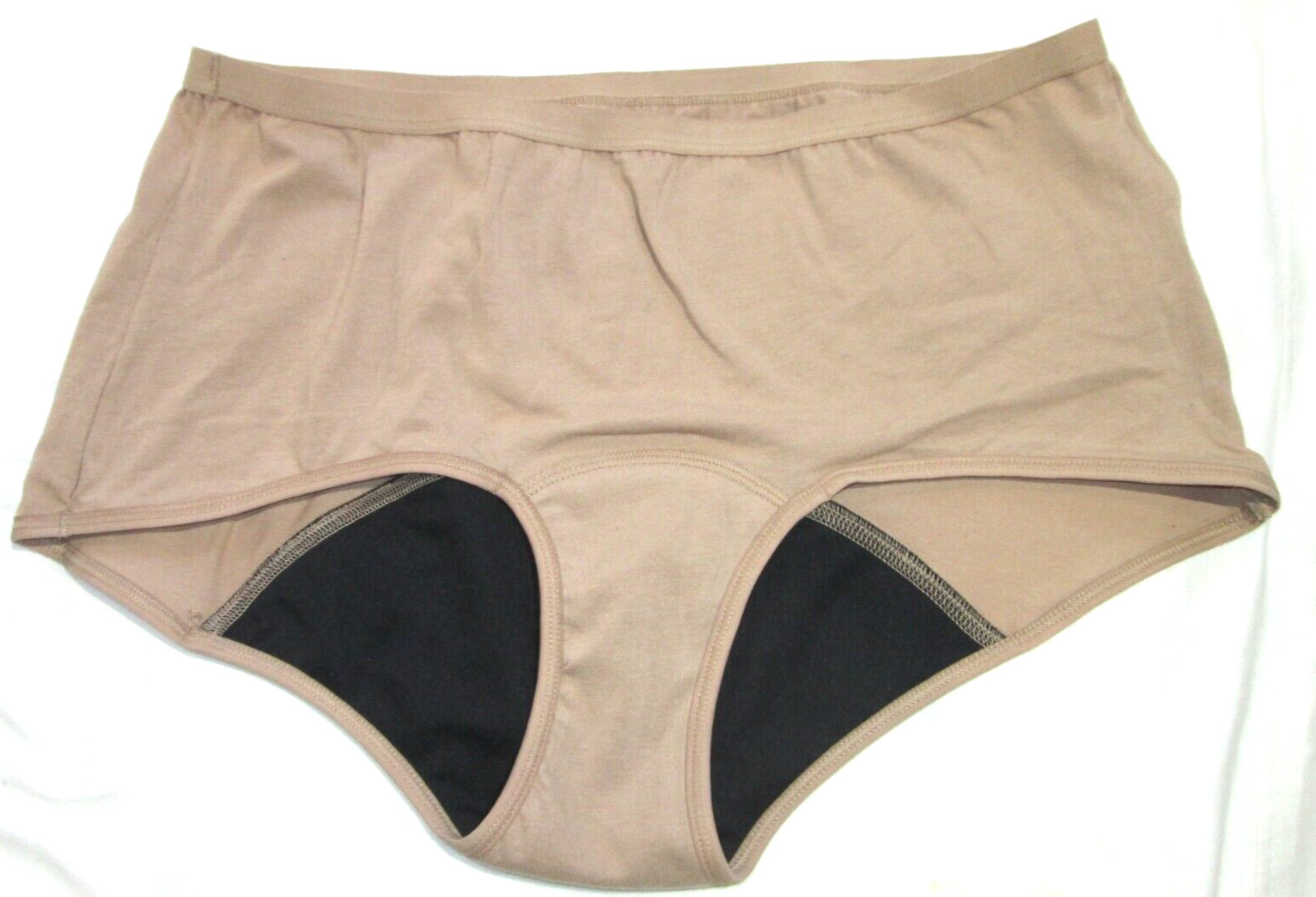 Hanes Ladies’ hipster Brief 1-Pk-sz 8XL-Fresh/Dry Leak Protection Liner-NWOT-tan