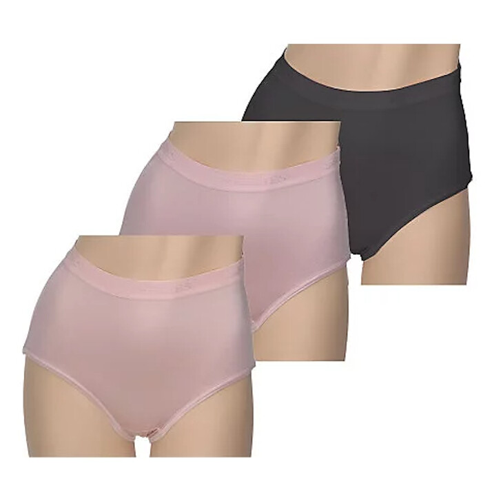 Breezies Set of 3 Nylon Lycra Women’s Full Cut Briefs w/UltimAir Sz 5 QVC A64727