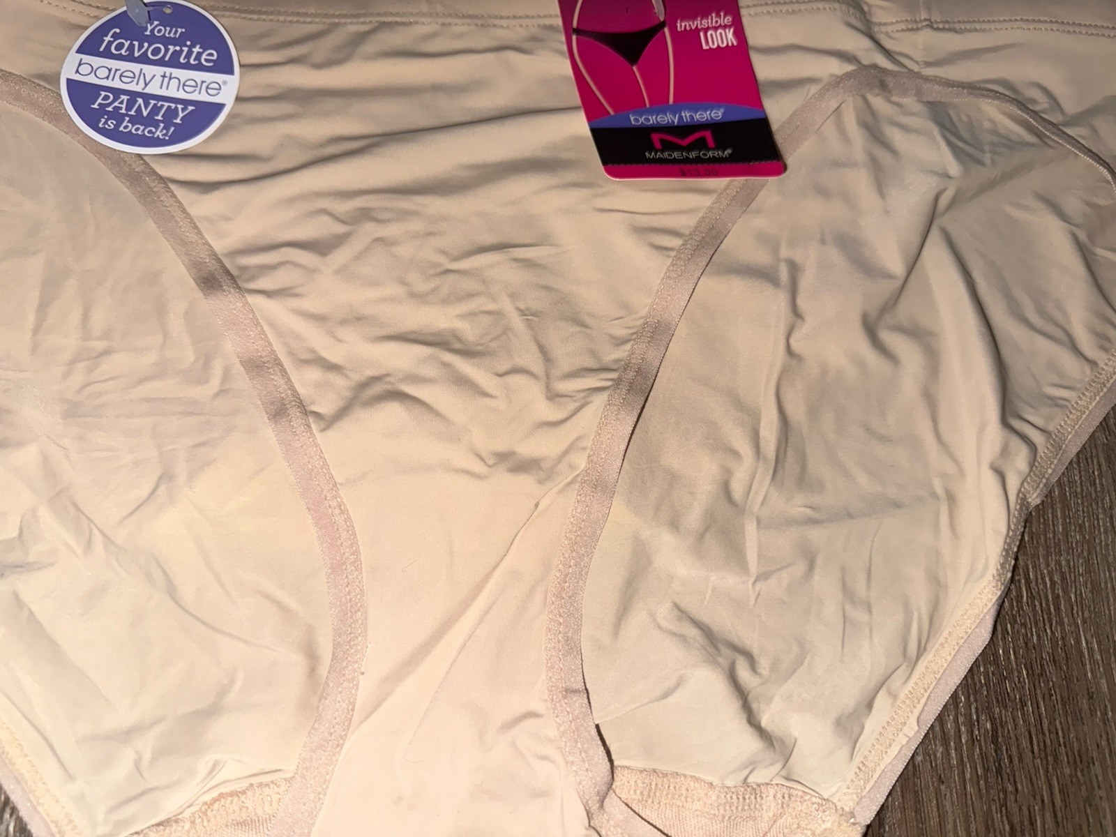 Maidenform 2-Pair Womens Bikini Underwear Nylon Blend Barely There ~ 2XL/9