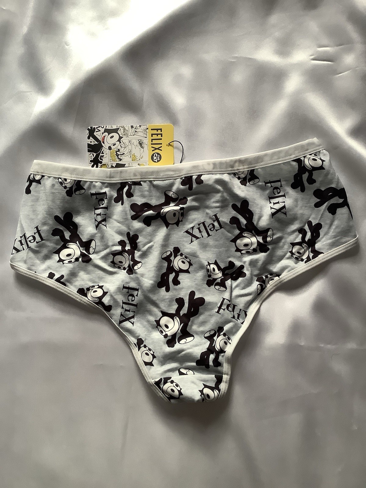 Women’s Teen Felix the Cat Blue Gray Bikini Kawaii Panties Cartoon 3pk Medium