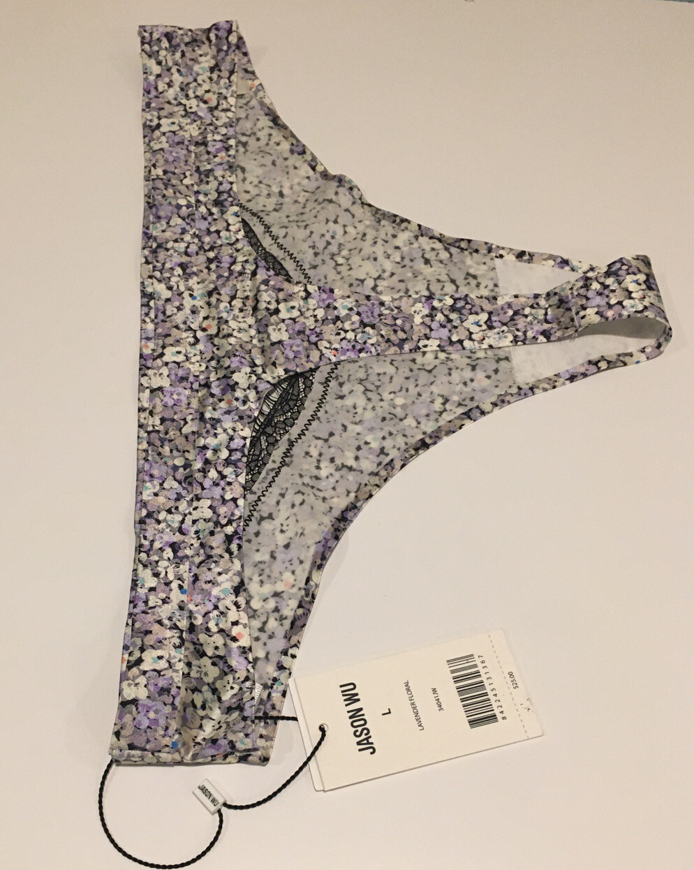 JASON WU Thongs panty Lavender Floral Size Medium