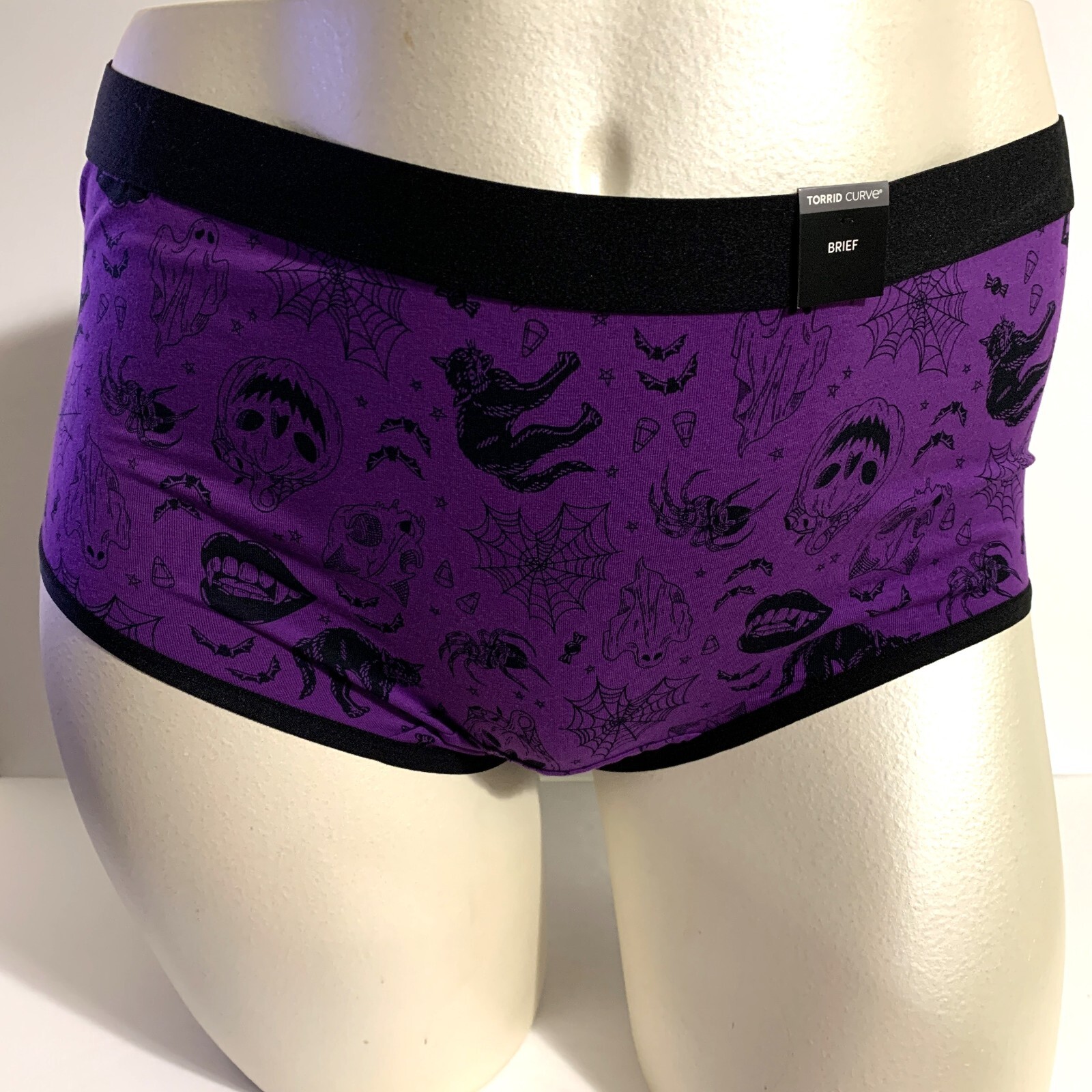 Torrid Mid Rise Brief Panties Underwear Halloween Ghost Pumpkin Cat Plus 1 14 16