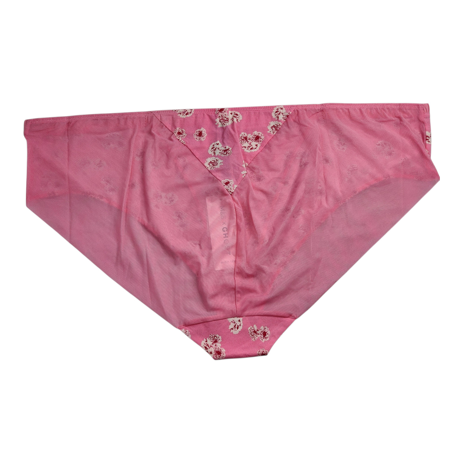 M&S X GHOST Floral Print High Leg Womens Knickers UK Size 28