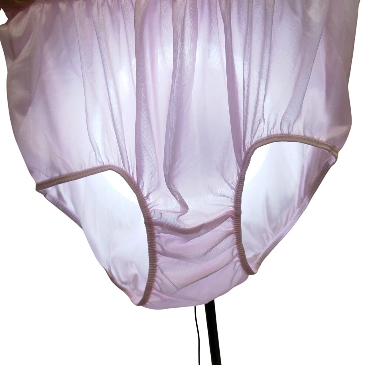 Littledream 6 Pcs Vintage Plus Size 3XL Sheer Transparent Silk Nylon Panties Men