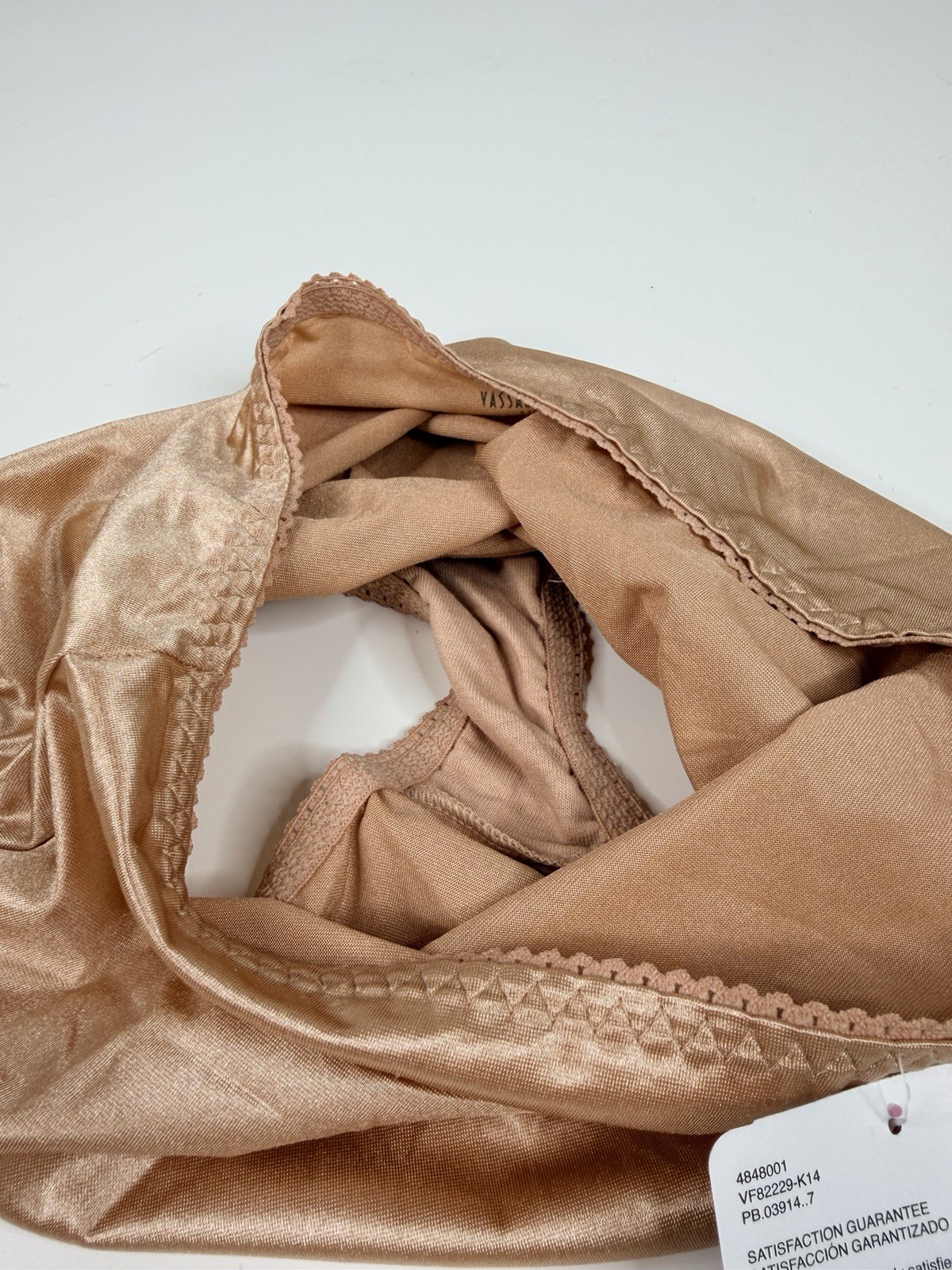 satin Vassarette tan Large Undershapers Women’s hi Cut Brief Panties 48001 7