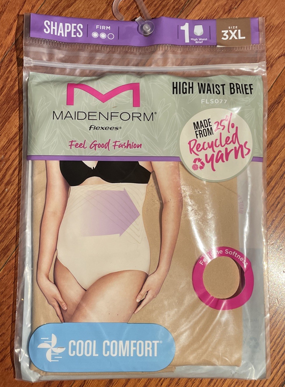 Womens Brief Panty Maidenform Flexees Shapewear Nude Firm High Waist 3XL