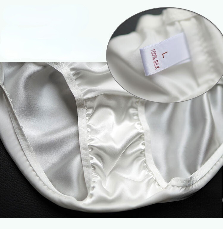 Womens 100% Silk Panties Briefs Bikinis Daliy Underwear Cheeky Shiny Bottoms
