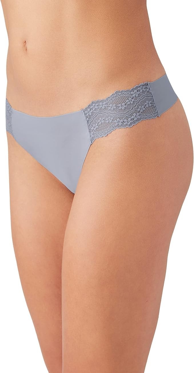 B.tempt’d by Wacoal L34526 Women’s Lilac Grey B.bare Thong Panty Size XL