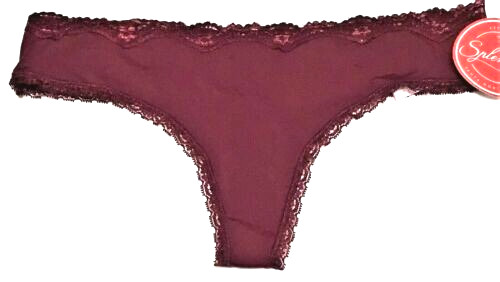 large – NWT Splendies thong panty burgundy, $12 tag (d228 a)