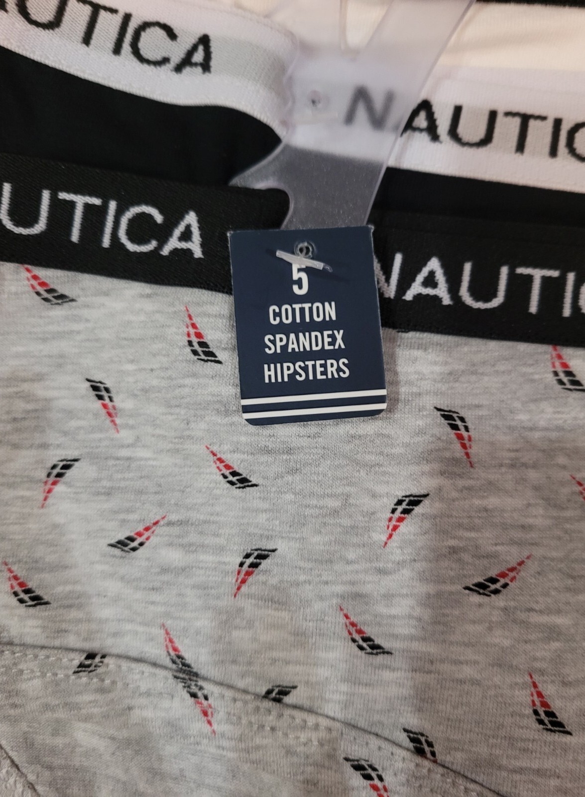 5 Pair NAUTICA INTIMATES $48.00 Large NT9915- SIGNATURE WAIST HIPSTER PANTIES