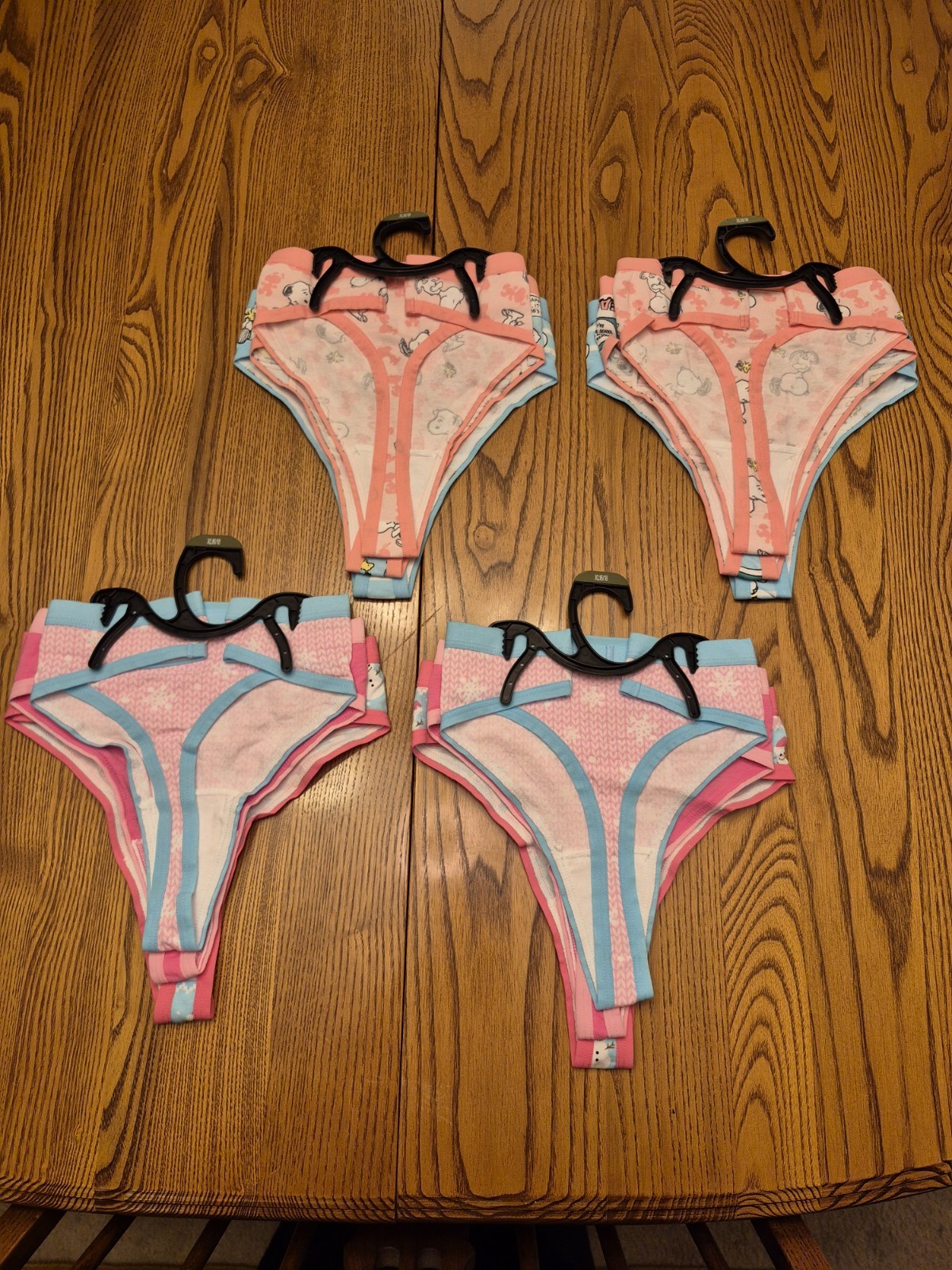 NEW Lot Of 4 Walmart Christmas Snoopy 3-Packs Of Thongs Underwear, Size XL