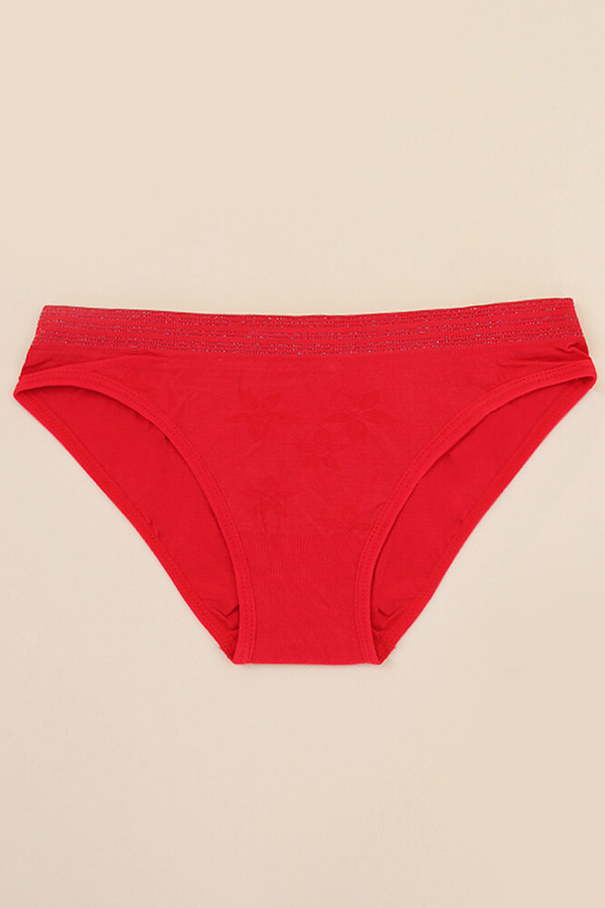 ScarvesMe 6 pack Women’s Assorted Seamless Solid Glitter Trim Bikini Panties