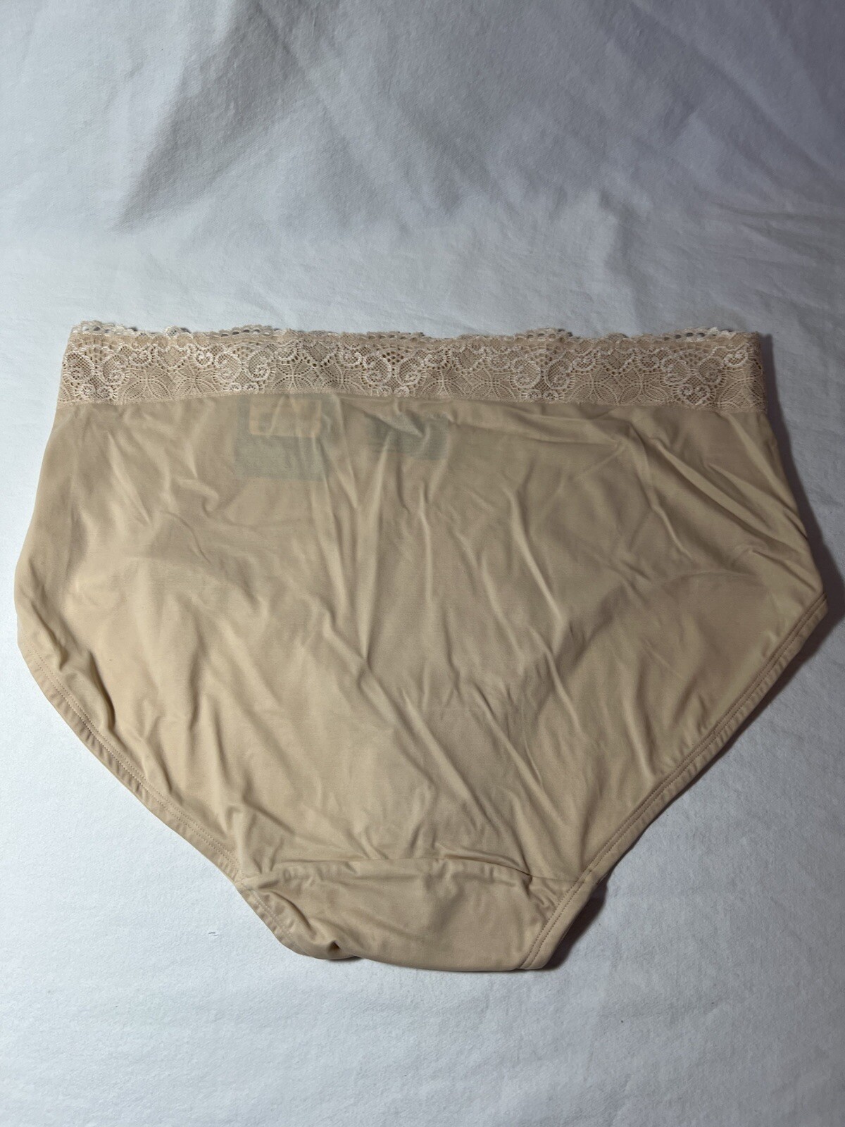 Bali Passion For Comfort Brief 2XL/9 Nude Lace Trim 78% Nylon 22% Spandex NWT