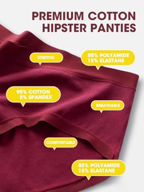 Women’s Cotton Underwear Full Coverage Soft Briefs Medium 6 Color Packs