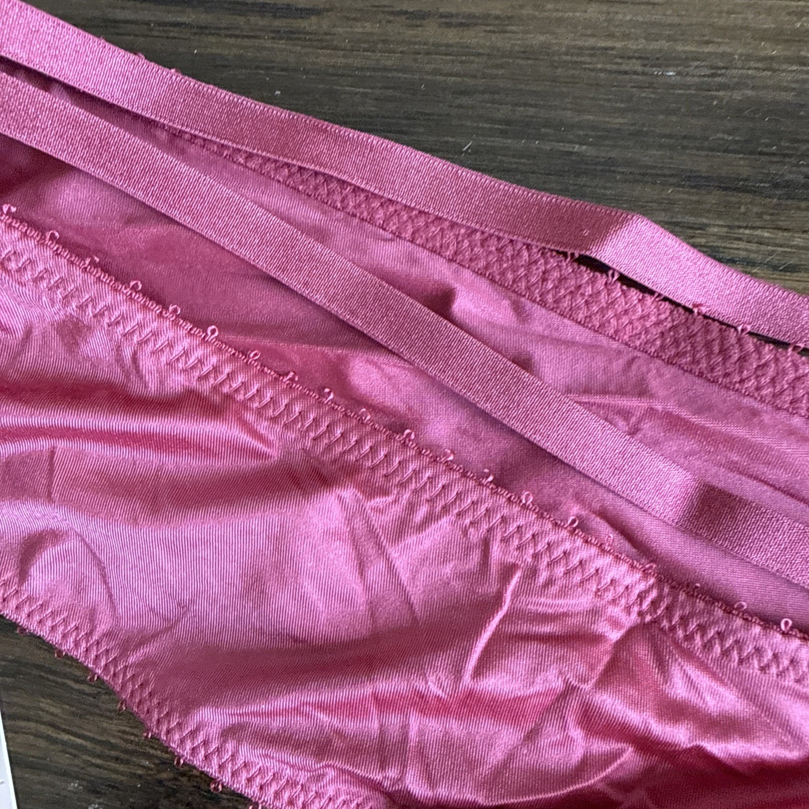Victoria’s Secret Large Rose Pink, Very Sexy, Silky Ring Low Rise Cheeky Panties