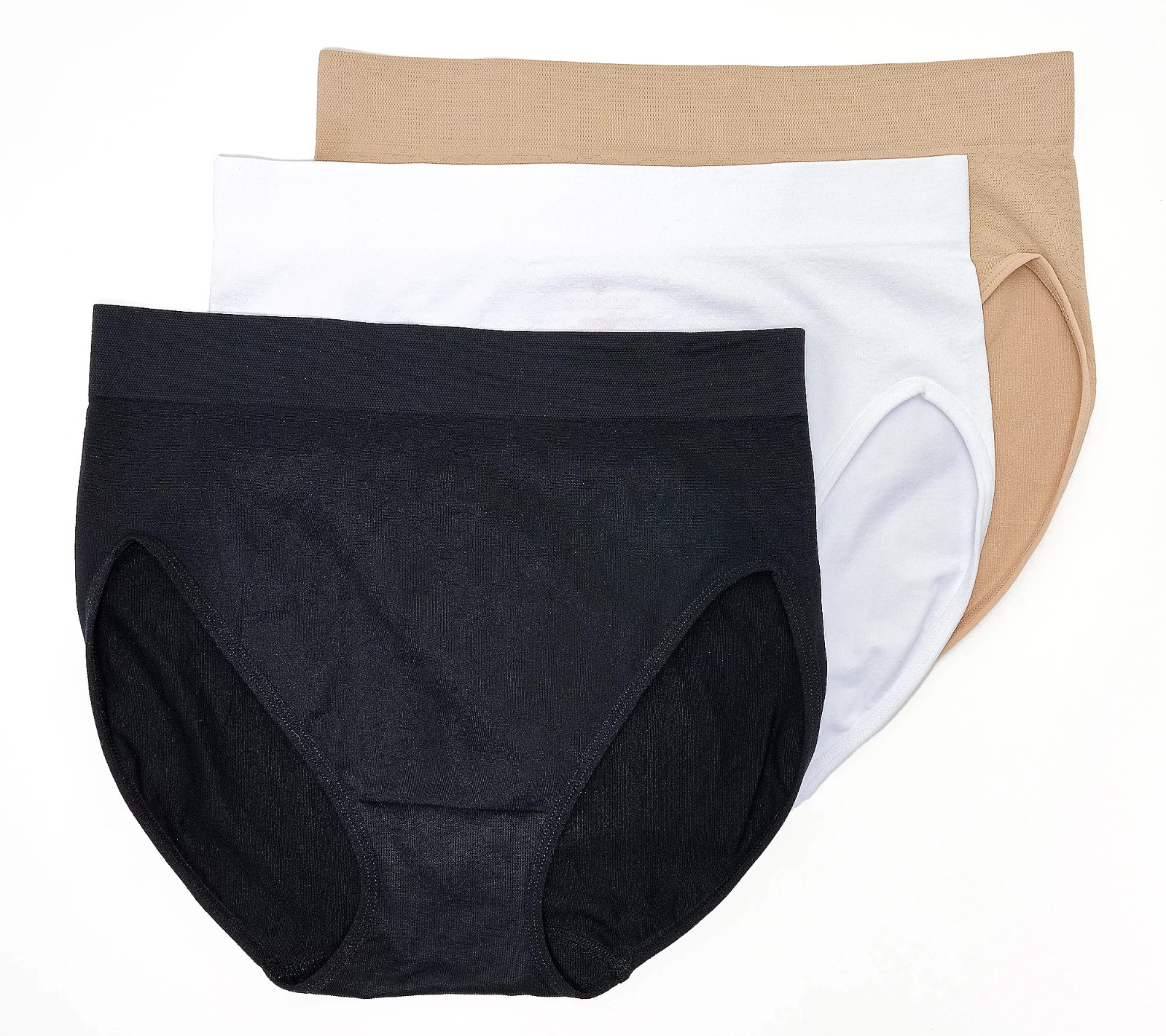 Breezies~Set of 3~Lace Hi-Cut Briefs~1X~Basic~A561657 11189