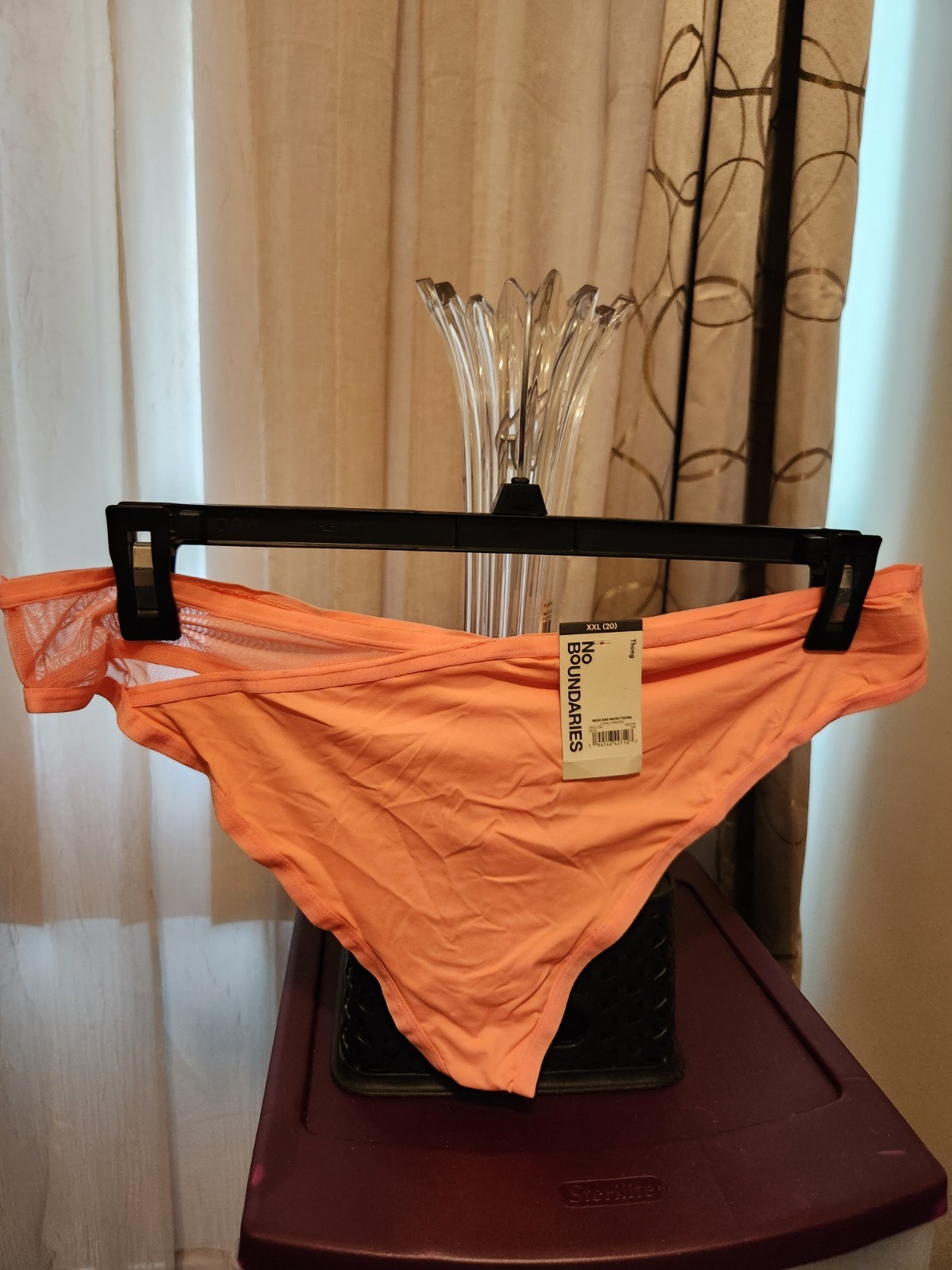 No Boundaries Women’s Mesh & Micro Thong Panties 1 Pair Sz XXL 20 Brand New